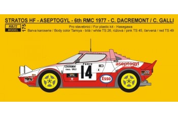Decal - Lancia Stratos HF "Aseptogyl" Rally Monte Carlo 1977